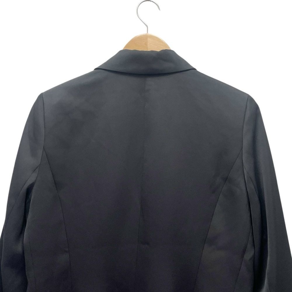Chico’s Black Label Matte Black Satin Single Button Tuxedo Blazer Women’s Size 8 - Picture 8 of 13